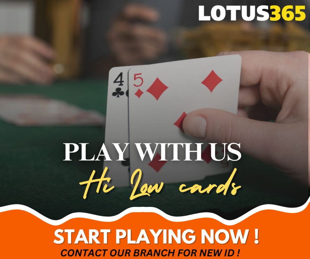 Lotus365 Hi Lo card betting