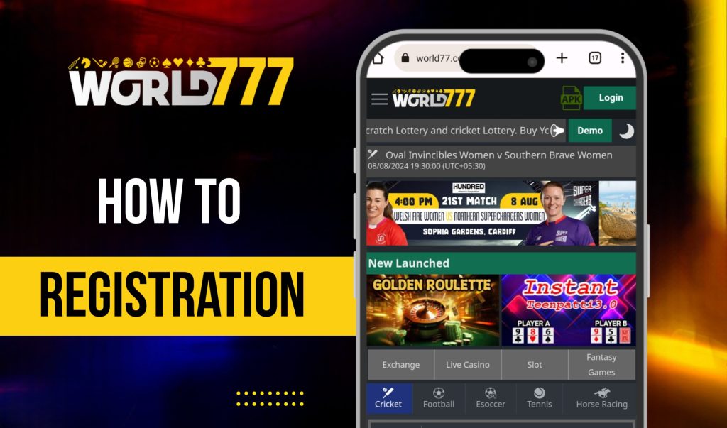 How to Register on World777-1