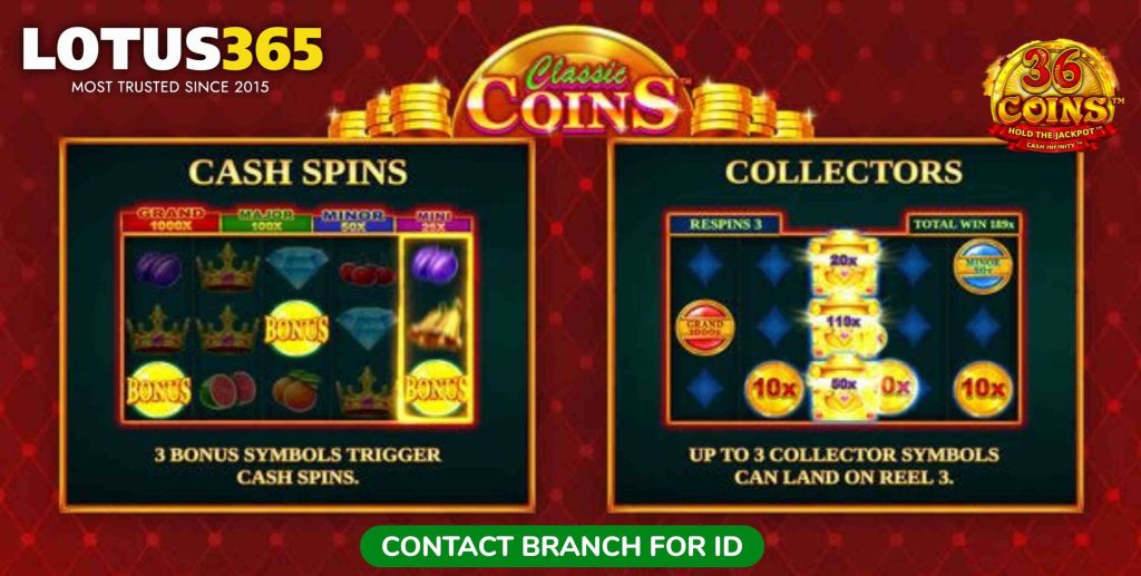 Expert guide 36 Coins Slots Lotus365